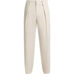 Pantalons droits de créateur Fendi beige clair en lyocell éco-responsable Taille 3 XL W46 pour homme 