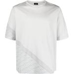 T-shirts à imprimés de créateur Fendi gris clair en jersey à manches courtes à col rond pour homme 