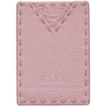 Porte-cartes en cuir de créateur Fendi roses en cuir seconde main look vintage pour femme 