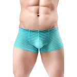 Boxers Feoya verts à rayures en fil filet Taille XL look sexy pour homme 