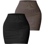 Jupes courtes Feoya noires en polyester minis Taille S look casual pour femme en promo 