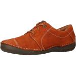 Chaussures basses d'automne Josef Seibel orange en cuir lisse avec semelles amovibles Pointure 39 pour femme 