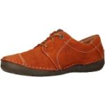 Chaussures basses d'automne Josef Seibel orange en cuir lisse avec semelles amovibles Pointure 42 pour femme 