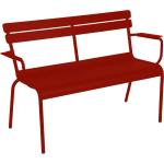Bancs de jardin Fermob Luxembourg rouge coquelicot made in France 