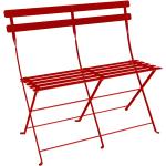 Bancs de jardin Fermob Bistro rouge coquelicot made in France 