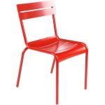 Chaises de jardin Fermob Luxembourg rouge coquelicot made in France 