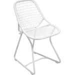 Chaises de jardin aluminium Fermob Sixties blanches en aluminium made in France 