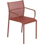 Chaises de jardin Fermob rouges made in France 