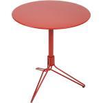Fermob - Table de bistrot Flower, ronde, Ø 67 cm, rouge coquelicot