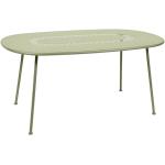 Tables ovales Fermob vert anis en acier made in France 