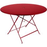 Tables de jardin Fermob Bistro rouge coquelicot made in France pliables 