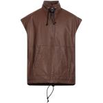 Vestes zippées de créateur Ferragamo marron sans manches à col roulé Taille XS pour homme en promo 