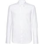 Chemises de créateur Ferragamo blanches en popeline à manches longues à manches longues classiques pour homme 