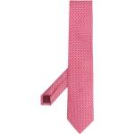 Cravates en soie de créateur Ferragamo rouges à motif papillons Tailles uniques pour homme 