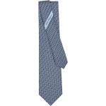 Cravates en soie de créateur Ferragamo bleues à motif papillons Tailles uniques pour homme 