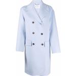 Manteaux en cachemire de créateur Ferragamo bleus en viscose à manches longues Taille XL pour femme en promo 