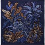 Foulards en soie de créateur Ferragamo bleus à motif palmier Tailles uniques pour femme 