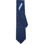 Cravates en soie de créateur Ferragamo bleu marine à motif papillons Tailles uniques pour homme 