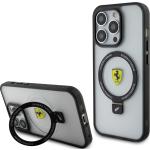 Ferrari FEHMP15LUSCAH iPhone 15 Pro 6.1" transparent hardcase Ring Stand 2023 Collection MagSafe (iPhone 15 Pro), Coque pour téléphone portable, Transparent