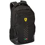 Sacs à dos scolaires Ferrari noirs Ferrari avec poches extérieures look fashion pour enfant 