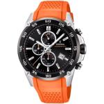 Montres-bracelet Festina orange à quartz look fashion chronographes en promo 