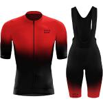 Cuissards cycliste rouges en lycra respirants Taille 5 XL look fashion pour homme 