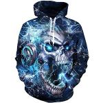 FGAITH Pullovers Hommes Impression 3D Halloween Mo