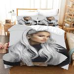 Fgolphd Ariana Grande Parure de lit en Microfibre avec taie d'oreiller Impression numérique 86D pour Fille Adolescente