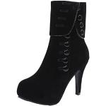 Sandales compensées noires à clous respirantes à bouts ouverts à fermetures éclair Pointure 39 plus size look fashion pour femme 