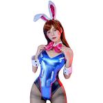Fiamll Costume de lapin pour femme Dva Cosplay Bunny Body Hana Song Bunny Cosplay Tenues, bleu, M