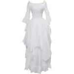 Robes d'été de mariée blanches Taille M plus size look médiéval pour femme 