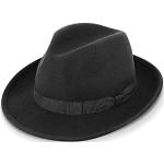 Chapeaux Fedora noirs en feutre 54 cm Taille 3 XL classiques pour homme 