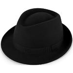Chapeaux Fedora noirs en feutre 56 cm look fashion 