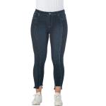 Pantalons taille haute bleu marine en coton à pompons Taille 3 XL plus size look fashion pour femme 
