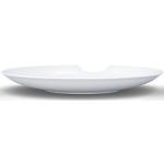Assiettes plates blanches en porcelaine à motif fleurs en lot de 2 diamètre 24 cm 