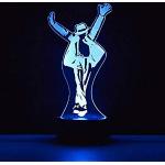 daphomeu Figurine Michael Jackson 3D Lampes Illusions Optiques 7 couleurs Changement Tactile Interrupteur Lumière De Nuit Art Déco