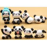Figurines d'animaux en résine à motif pandas 