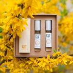 Eaux de parfum ambrés bio format voyage au ylang ylang 11 ml en coffret avec flacon vaporisateur pour femme 