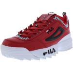 Chaussures de sport de créateur Fila Disruptor rouges en caoutchouc Pointure 42 look fashion pour homme 