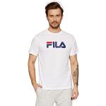 T-shirts de créateur Fila blancs à manches courtes à manches courtes Taille L look fashion 