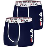 Boxers de créateur Fila multicolores en coton lavable en machine en lot de 2 Taille S classiques pour homme 