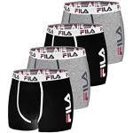 Boxers de créateur Fila multicolores en coton en lot de 4 Taille L look fashion pour homme en promo 
