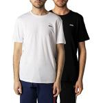 FILA Brod Double Pack T-Shirt, Blanc Brillant et Noir, M Homme