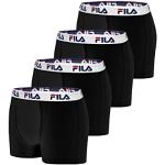 Boxers de créateur Fila noirs lavable en machine en lot de 4 Taille L look fashion pour homme en promo 