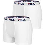 Boxers de créateur Fila blancs à logo en lot de 2 Taille XL classiques pour homme 