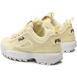Ugly sneakers de créateur Fila Disruptor jaunes en fil filet Pointure 40 look fashion pour femme 