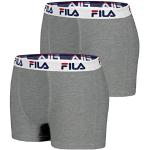 Boxers de créateur Fila gris à logo Taille M classiques pour homme 