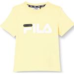 T-shirts de créateur Fila Classic jaunes en jersey à manches courtes à manches courtes look fashion 