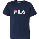 T-shirts à manches courtes de créateur Fila bleus en jersey enfant classiques 