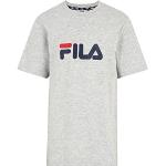 T-shirts à manches courtes de créateur Fila gris clair en jersey enfant classiques 